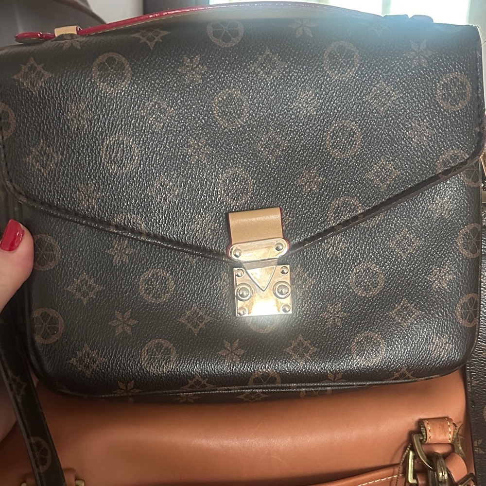 Black and Brown Monogram Crossbody Bag